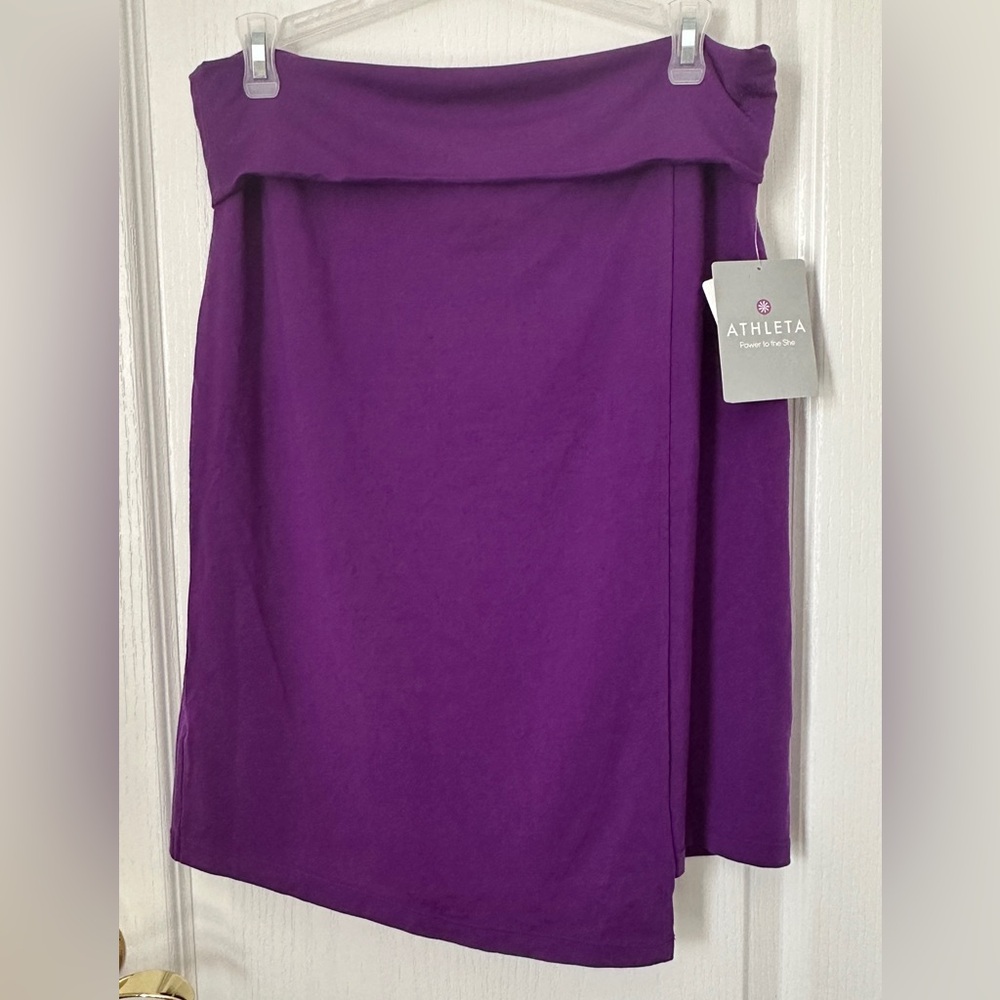 Athleta Purple Seaside Foldover Mini Skirt - Size: M - NWT - Picture 2 of 7